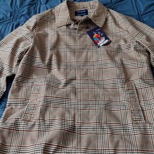 Harry Brown London New mens overcoat. Size L with snazzy lining. With tags